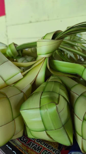 Texture Background Unfilled Ketupat Container Home Page Pangandaran Area Indonesia — 图库照片