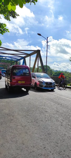 Banjar Δυτική Ιάβα Ινδονησία Ιουνίου 2022 Κυκλοφορία Αυτοκινήτων Λεωφορείων Και — Φωτογραφία Αρχείου