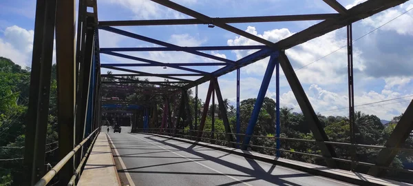 Ponte Pintada Colorida Área Banjar Indonésia — Fotografia de Stock