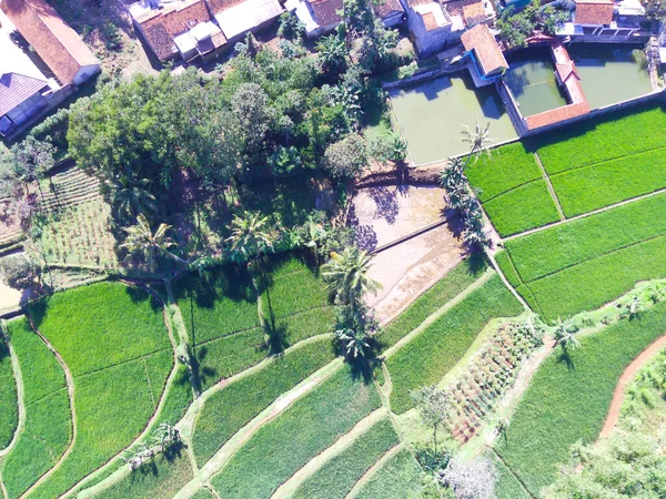 Abstract Defocused Background Aerial Photos Industrial Agricultural Landscapes Hills Cikancung — ストック写真