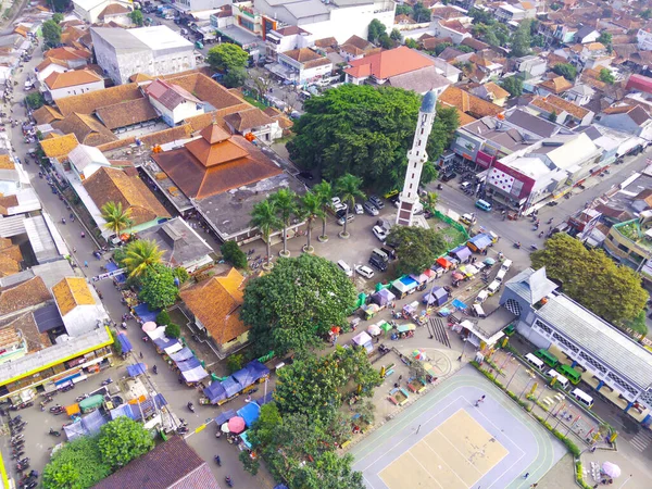 Cicalengka West Java Indonesia July 2022 Aerial Photography Great Mosque — стоковое фото