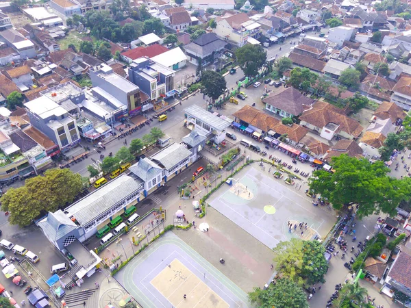 Cicalengka West Java Indonesia July 2022 Abstract Defocused Aerial Photo — Foto de Stock
