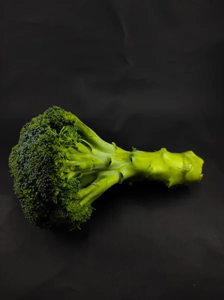 Photo of fresh broccoli isolated on a black background in the Cikancung area - Indonesia. Not Focus