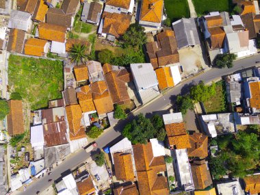 Abstract Defocused Blurred Background Aerial residential housing that is neatly arranged and aesthetically pleasing in the Cikancung area. Not Focus