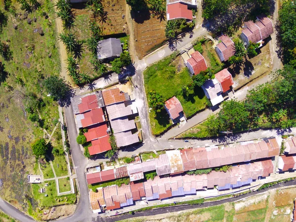 Abstract Defocused Blurred Background Aerial Photography View Remote Residential Area — Foto de Stock