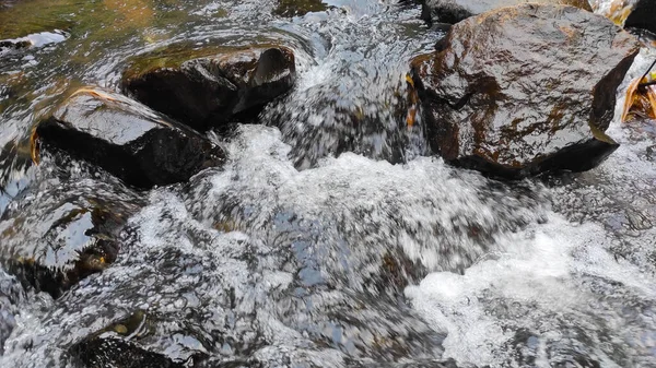 Abstract Defocused Blurred Photo Water Ripples Rocks River Cicalengka Tourism — Stock Photo, Image