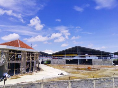 Cikancung-Endonezya 'da büyük bir deponun soyut Odaklanmış Bulanık Arkaplan inşaatı. Odaklanma