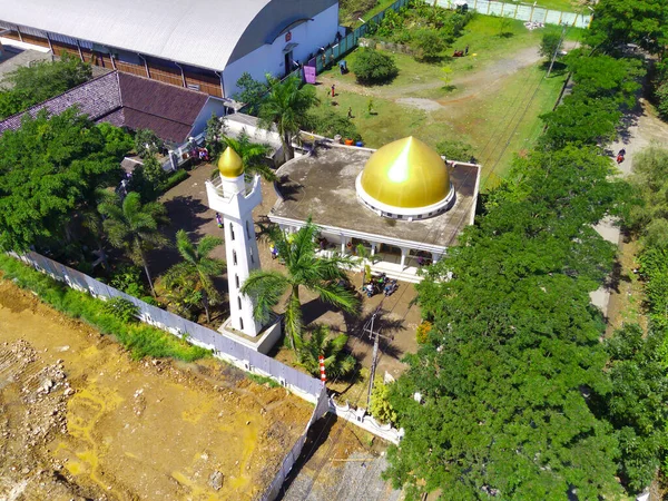 Absztrakt Defocused Homályos Háttér Légi Feltérképezése Ipari Területek Keleti Bandung — Stock Fotó