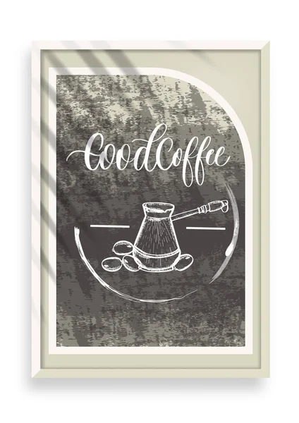 Es ist Zeit, Kaffee zu trinken. Konzept für Coffeeshops. — Stockvektor