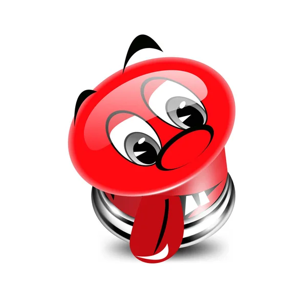 Senyum Wajah Ikon Lingkaran Merah Ilustrasi Vektor Grafik Vektor