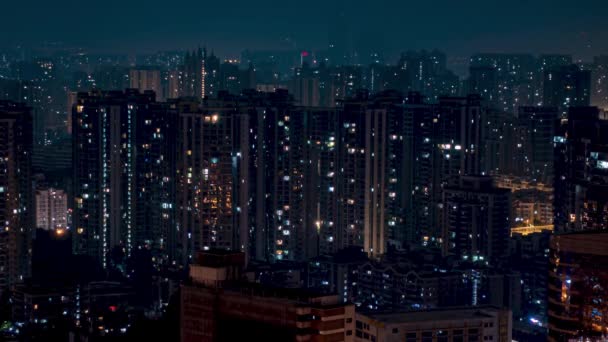 Night Day Transition Dystopian Metropolis Timelapse Dark Gritty City Dark — Stockvideo