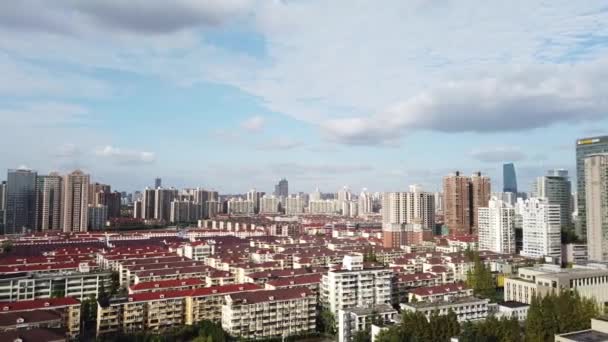 Xangai Paisagem Urbana Movendo Timelapse Edifícios Apartamentos Área Residencial Tempo — Vídeo de Stock