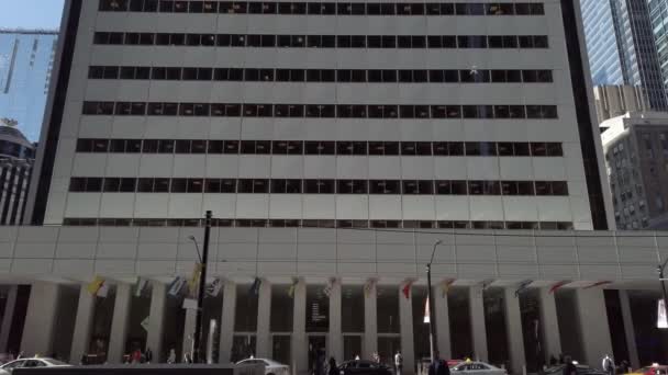 Establishing Shot First Canadian Place Office Building Downtown Toronto Skyscrapers — Stockvideo