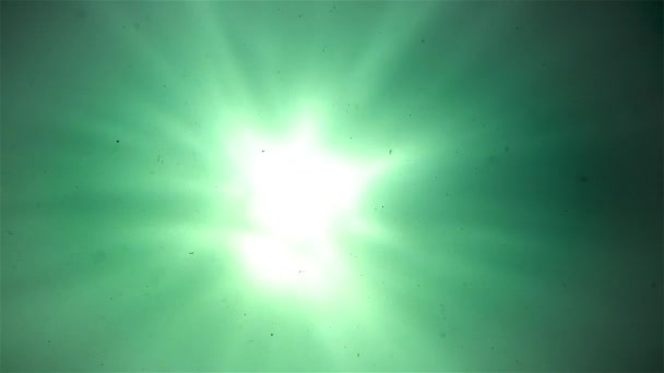 Rayos Sol Bajo Agua Elemento Gráfico Rayos Divinos Brillantes Agua — Vídeos de Stock