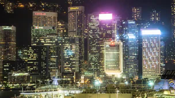 Tempo Transição Dia Para Noite Centro Hong Kong Calendário Distrito — Vídeo de Stock