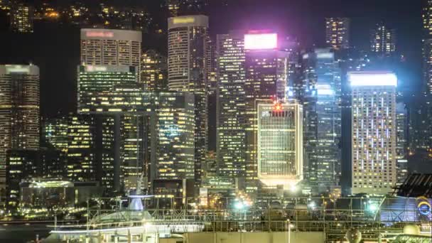 Tempo Transição Dia Para Noite Centro Hong Kong Calendário Distrito — Vídeo de Stock
