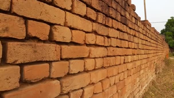 Mur Brique Couleur Rouge Vieille Texture Mur Brique Fond Mur — Video