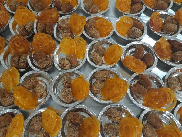 Котлеты Джалеби Смешанных Овощей Тарелке Индийские Закуски Готовы Еде Индийский — стоковое фото