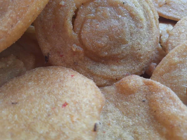 Παραδοσιακά Σνακ Και Γλυκά Της Ινδίας Φτιάχνεται Ανακατεύοντας Αλεύρι Ρυζιού — Φωτογραφία Αρχείου