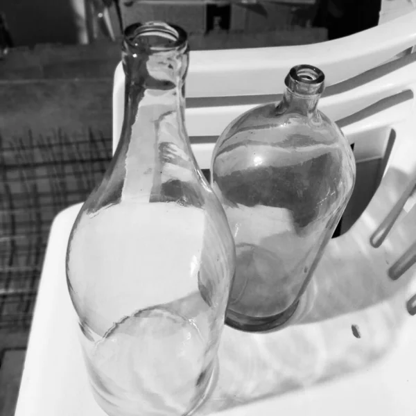 Botol Anggur Gudang Tua — Stok Foto