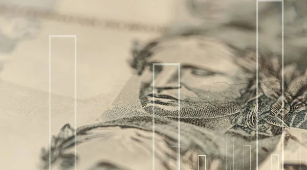 Λεπτομέρειες Για Πραγματικό Τραπεζογραμμάτιο Χρήμα Brazil Την Άμεση Εστίαση Χρηματιστηριακή — Φωτογραφία Αρχείου