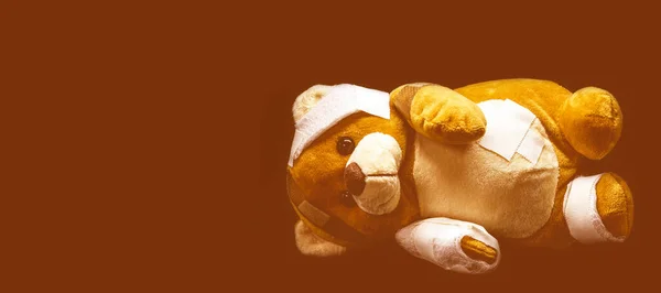 Teddy Bear Doll Orange Background Colors Conceptual Image Orange May — Stock Photo, Image