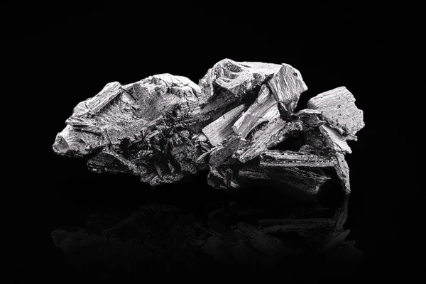 Hesita Una Forma Mineral Diplata Telururo Sulfuro Relativamente Raro —  Fotos de Stock