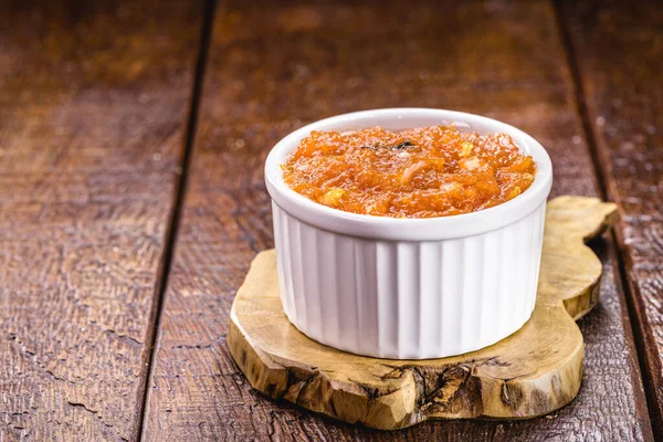 Emc asa tarafından yapılan Brezilya balkabağı reçeli, rustik ahşap ayar, kopyalanmış uzay