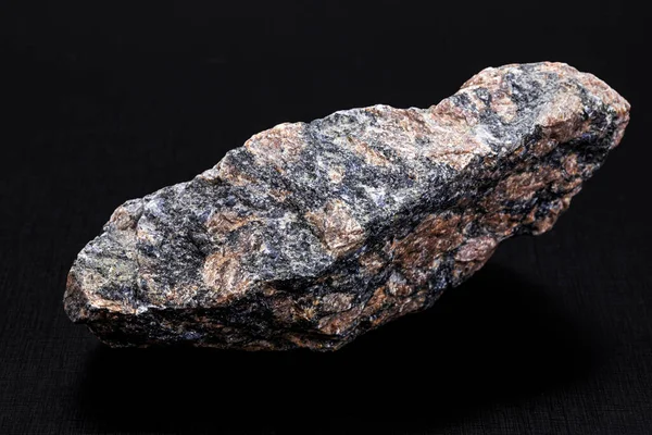 Stone Used Paving Paving Called Granite Crushed Stone Isolated Black — Stockfoto