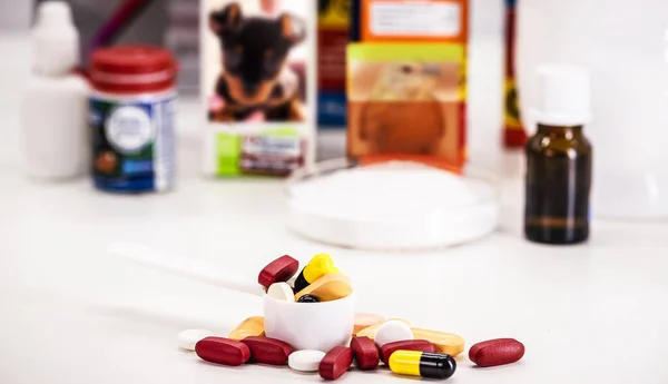 Veterinary Tablets Pills Generic Veterinary Drugs Livestock Pets Wild Animals — Foto de Stock