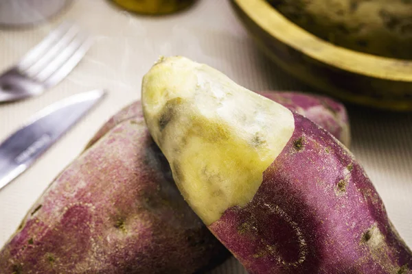 Batata Doce Brasileira Tubérculo América Latina Usado Como Ingrediente Cozinha — Fotografia de Stock