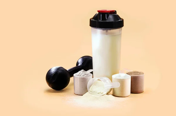 Σμούθι Ορού Γάλακτος Καζεΐνης Smoothie Ορού Γάλακτος Μπάρα Σοκολάτας Πρωτεΐνη — Φωτογραφία Αρχείου