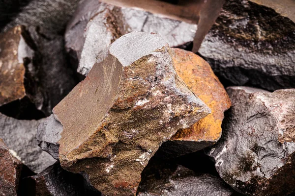 hematite ore, the main source of iron for steelmaking, raw material for the metallurgy and syrurgical industry
