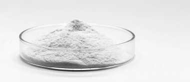 Hidrolize Kolajen Tozu, laboratuarda gıda endüstrisinde kullanılmak üzere ilaç ürünü, izole edilmiş arka plan ve kopyalama alanı