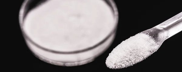 수산화 콜라겐 파우더 Collagen Powder 실험실에서 산업에 사용하기 의약품으로 별도의 — 스톡 사진
