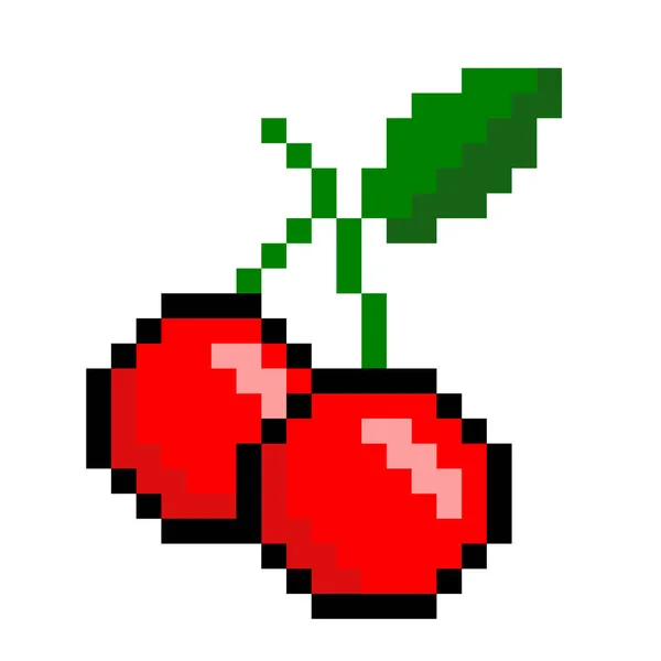 Піксельне Зображення Вишні Лего Візерунок Гри Іграшок Векторна Ілюстрація Піксельного — стоковий вектор