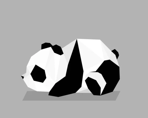 Polygonal Art Image Panda Vector Illustration — Stock Vector