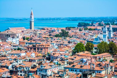 Venedik, İtalya 'nın panoramik görüntüsü.