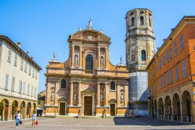 Bazilika di San Prospero Meydanı. Reggio nell 'Emilia, İtalya