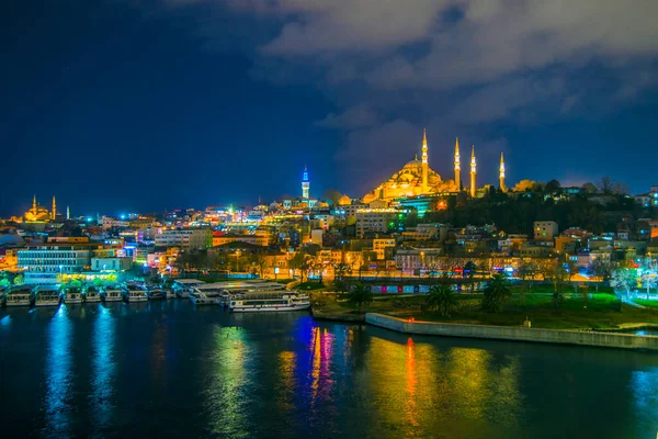 Istambul Cidade Noite Turquia — Fotografia de Stock