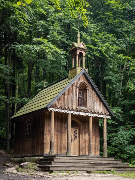 Swieta Katarzyna Polen Juli 2021 Eine Hölzerne Franziskus Kapelle Wald — Stockfoto