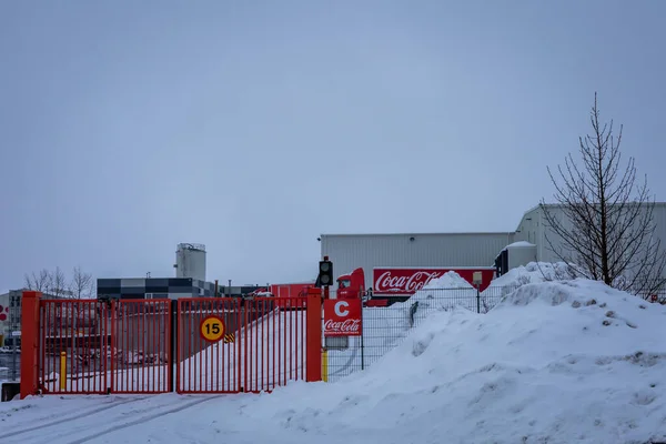 Reykjavik Islandia Marzo 2022 Edificio Sede Fábrica Coca Cola International — Foto de Stock
