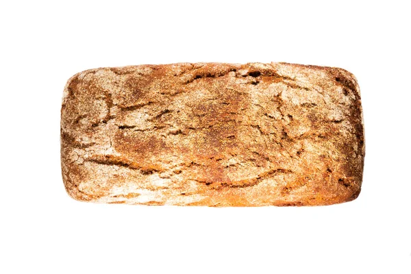 Pão assado na hora em um fundo branco — Fotografia de Stock