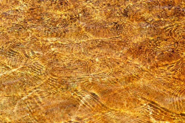 Textured background of brown water in stains. Circles on the water. The perfect solution for your design. Selective focus