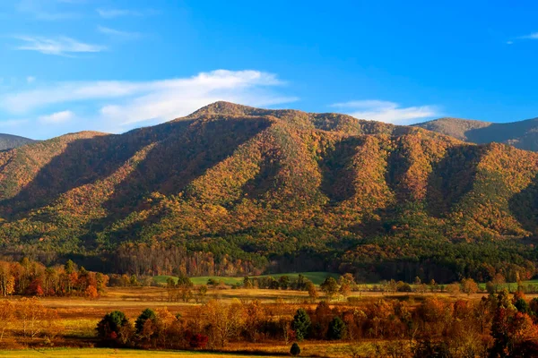 Lange Schatten Fallen Auf Cobb Ridge Bei Cades Cove — Stockfoto