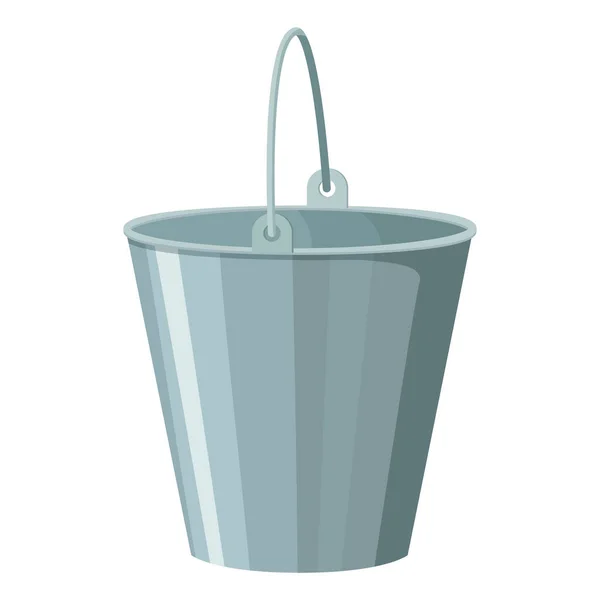 Metal Bucket Vector Illustration — Stock Vector