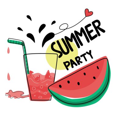 Kartlar, desenler, logolar, tişört tasarımları, yastık desenleri, çıkartmalar, dekorasyonlar, posterler, kumaş desenleri için karalama tarzında dizayn edilmiş renkli el yazıları ve yaz çizimleri koleksiyonu.