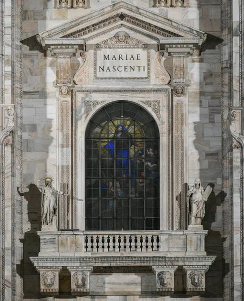 Architectural Details Duomo Milan Night — Stock Photo, Image