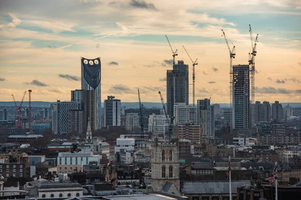 Cityscape London Business District Aerial — Fotografia de Stock