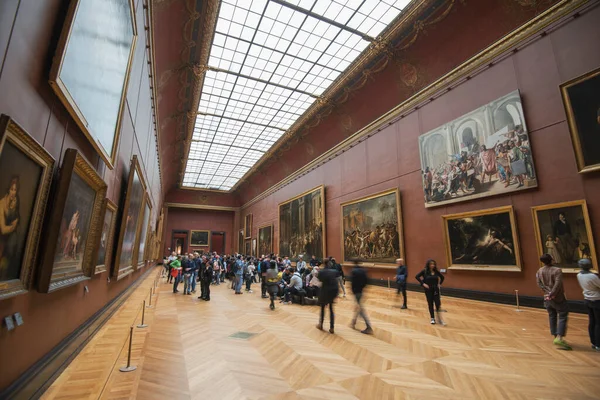 Paris France May 2017 Interior View Paris Louvre Museum Gallery — Stock Photo, Image